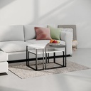 CESSNOCK COFFEE TABLE - WHITE - ANTHRACITE