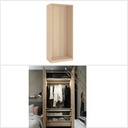 Ikea PAX Wardrobe frame, white stained oak effect, 100x58x236 cm