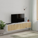 FINLAND TV STAND - WHITE - OAK