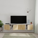 FINLAND TV STAND - WHITE - OAK