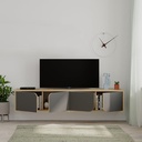 FINLAND TV STAND - OAK - ANTHRACITE