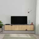 FINLAND TV STAND - ANTHRACITE - OAK