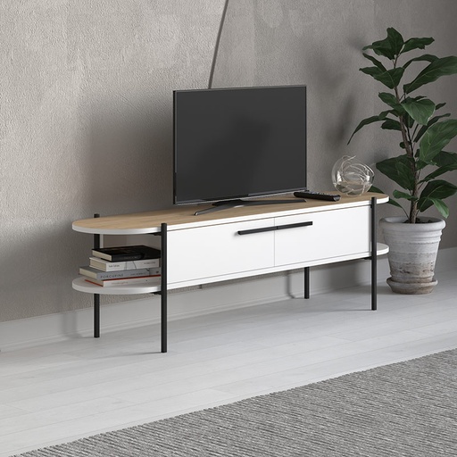 Diyarbakır Tv Stand - White - Oak