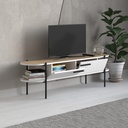 BENDIGO TV STAND - WHITE - OAK