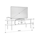 BENDIGO TV STAND - WHITE - OAK