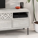 CRESTON TV STAND - ANCIENT WHITE