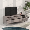 CRESTON TV STAND - LIGHT MOCHA