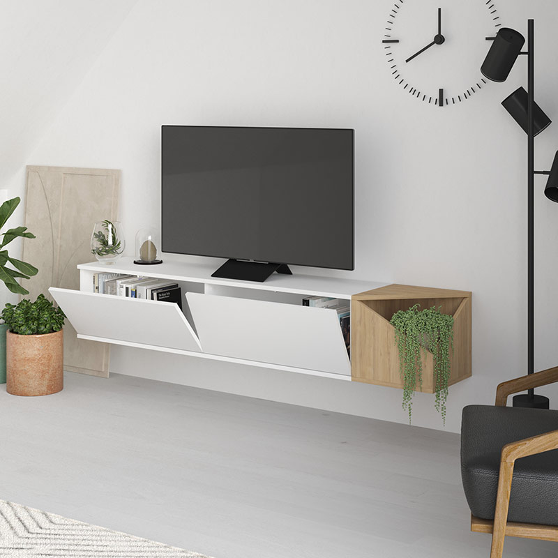 WILLIAMSBURG TV STAND - WHITE - OAK