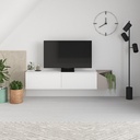 WILLIAMSBURG TV STAND - WHITE - LIGHT MOCHA