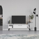 WHITEHORSE TV STAND - WHITE - LIGHT MOCHA