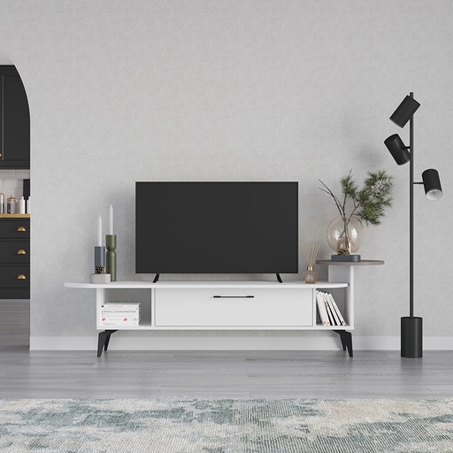 Kurtalan Tv Stand - White - Light Mocha