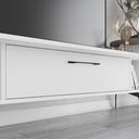 WHITEHORSE TV STAND - WHITE - LIGHT MOCHA