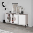 ARCADIA CONSOLE 180CM - LIGHT MOCHA - WHITE