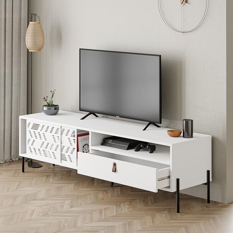 MERIDEN TV STAND - WHITE