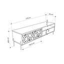 MERIDEN TV STAND - WHITE