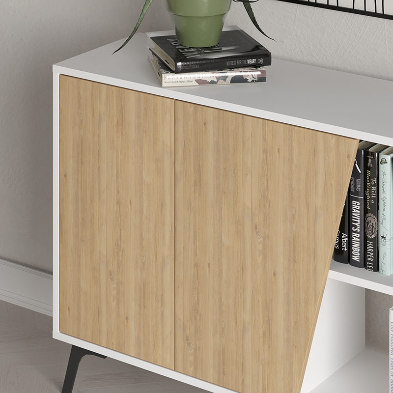 NORWOOD CONSOLE 180 - WHITE - OAK