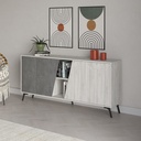 NORWOOD CONSOLE 180 - ANCIENT WHITE - RETRO GREY