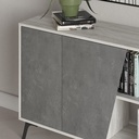 NORWOOD CONSOLE 180 - ANCIENT WHITE - RETRO GREY