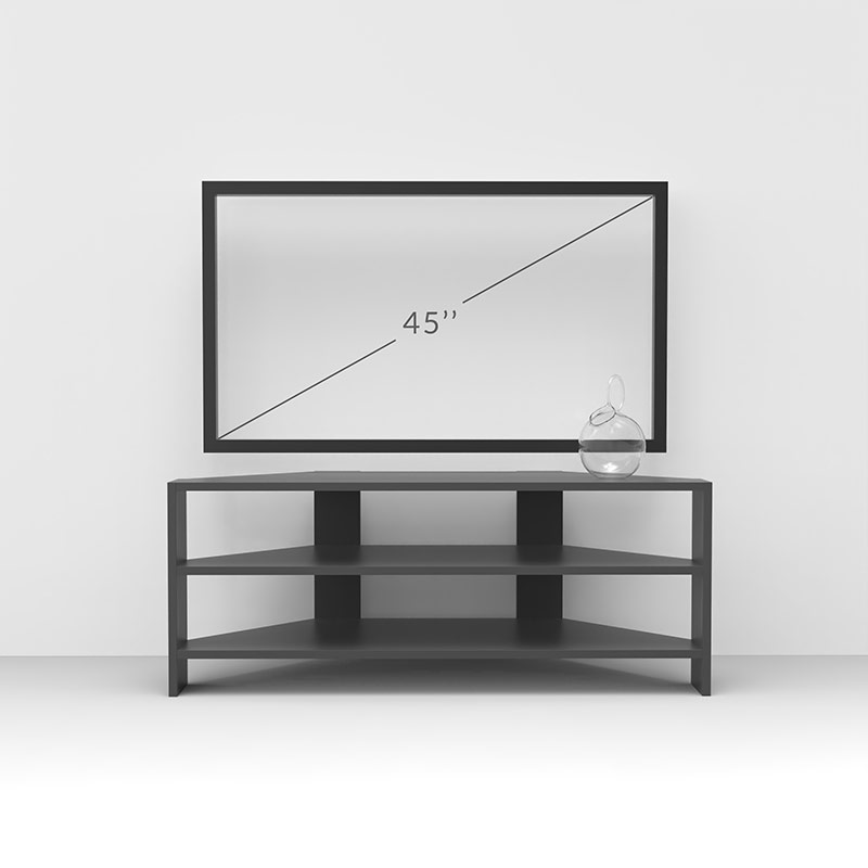 SPAIN CORNER TV STAND - WHITE - WHITE
