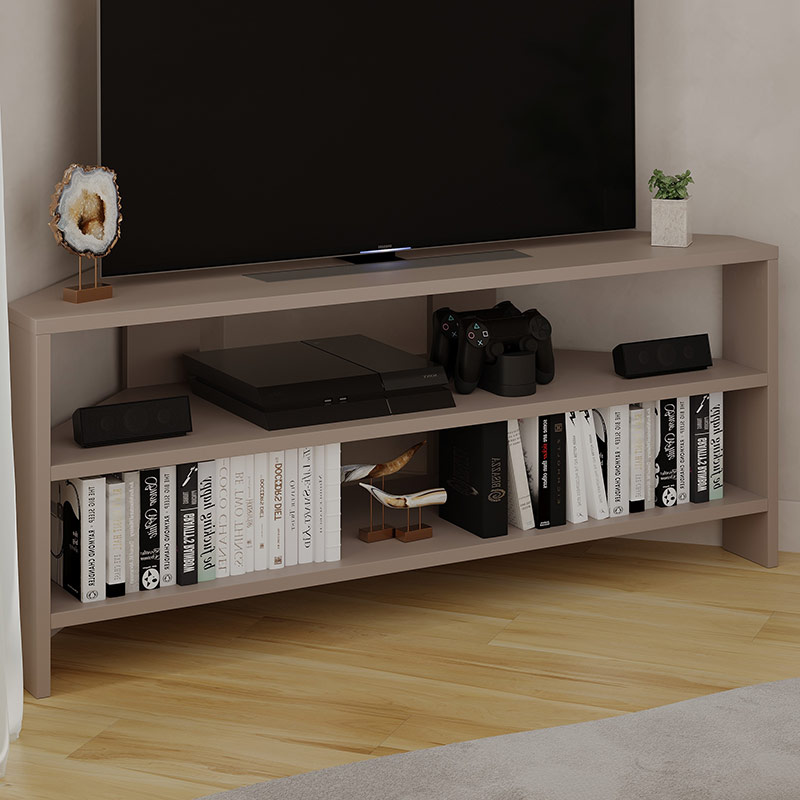 SPAIN CORNER TV STAND - LIGHT MOCHA