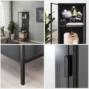 Ikea RUDSTA Glass-door cabinet anthracite 42x37x155 cm