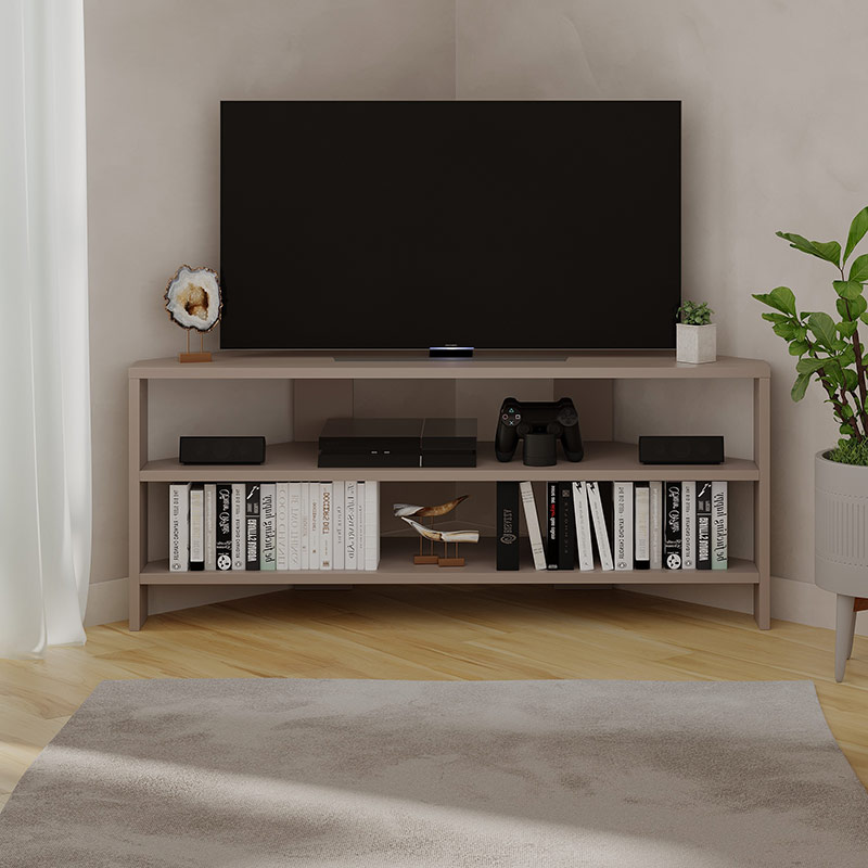 SPAIN CORNER TV STAND - LIGHT MOCHA