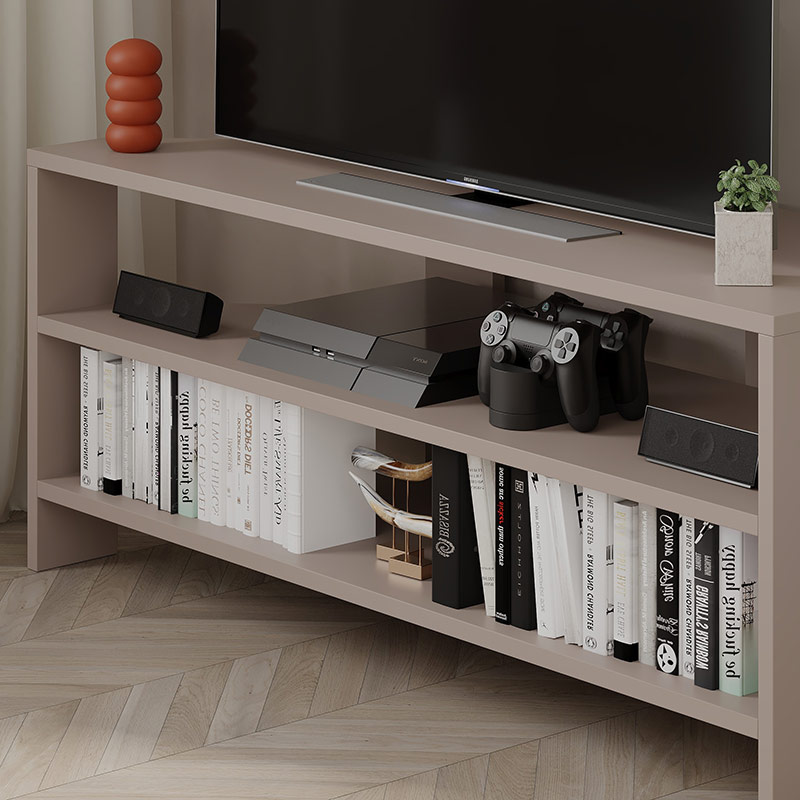 SPAIN CORNER TV STAND - LIGHT MOCHA