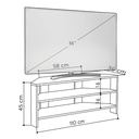 SPAIN CORNER TV STAND - LIGHT MOCHA