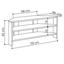 SPAIN CORNER TV STAND - LIGHT MOCHA