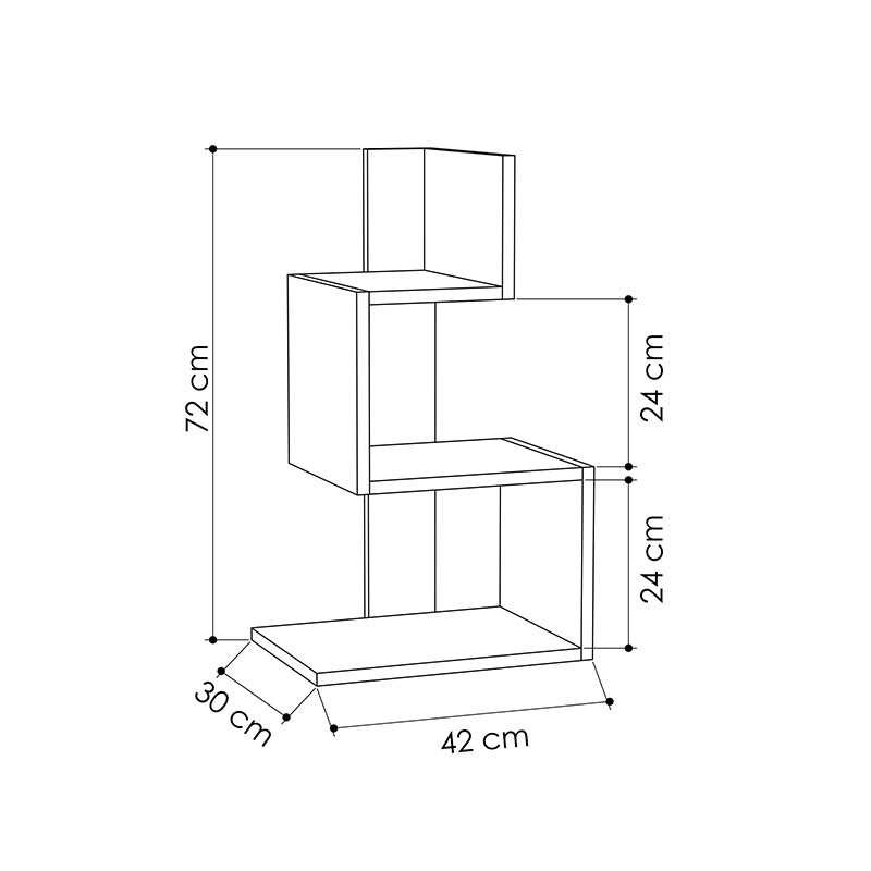 BENALLA SIDE TABLE - WHITE - WHITE