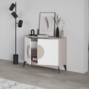 ARCADIA CONSOLE 110CM - LIGHT MOCHA - WHITE