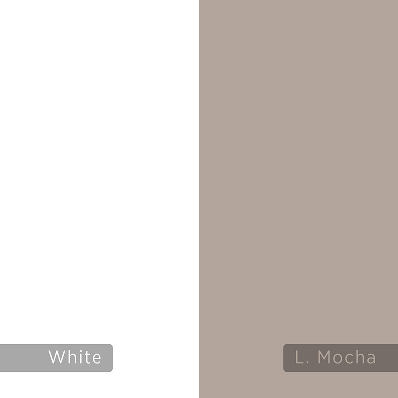 IRVINE C TABLE - WHITE - LIGHT MOCHA