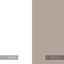 IRVINE C TABLE - WHITE - LIGHT MOCHA