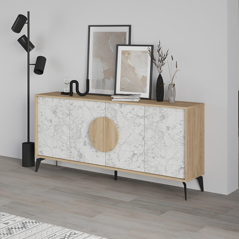 ARCADIA CONSOLE 180CM - OAK - CARRARA