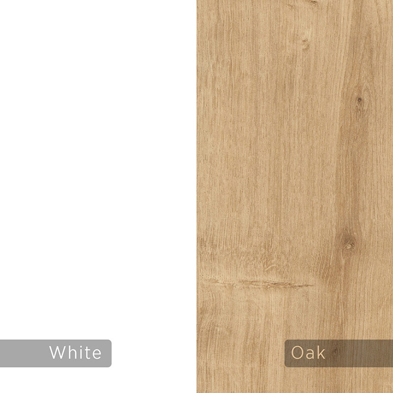 IRVINE C TABLE - OAK - WHITE