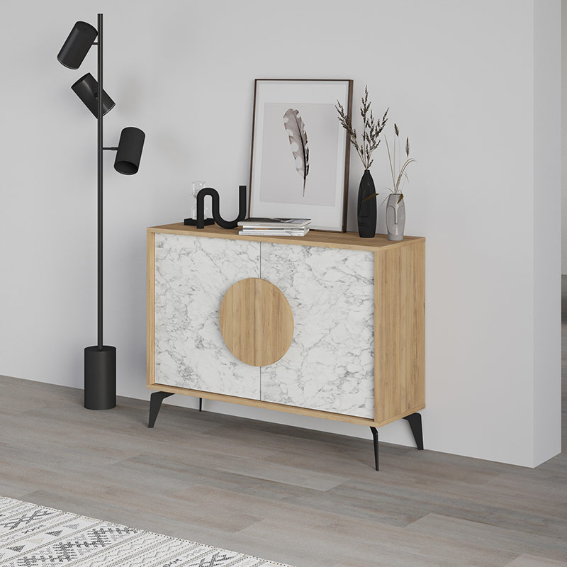 ARCADIA CONSOLE 110CM - OAK - CARRARA