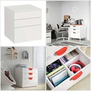 Ikea SMASTAD / PLATSA Chest of 3 drawers white, white 60x55x63 cm
