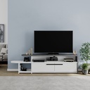 KENOSHA TV STAND - WHITE - RETRO GREY