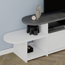 KENOSHA TV STAND - WHITE - RETRO GREY