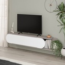 BAINBRIDGE TV STAND - LIGHT MOCHA - WHITE