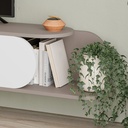 BAINBRIDGE TV STAND - LIGHT MOCHA - WHITE