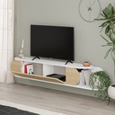 BAINBRIDGE TV STAND - WHITE - OAK