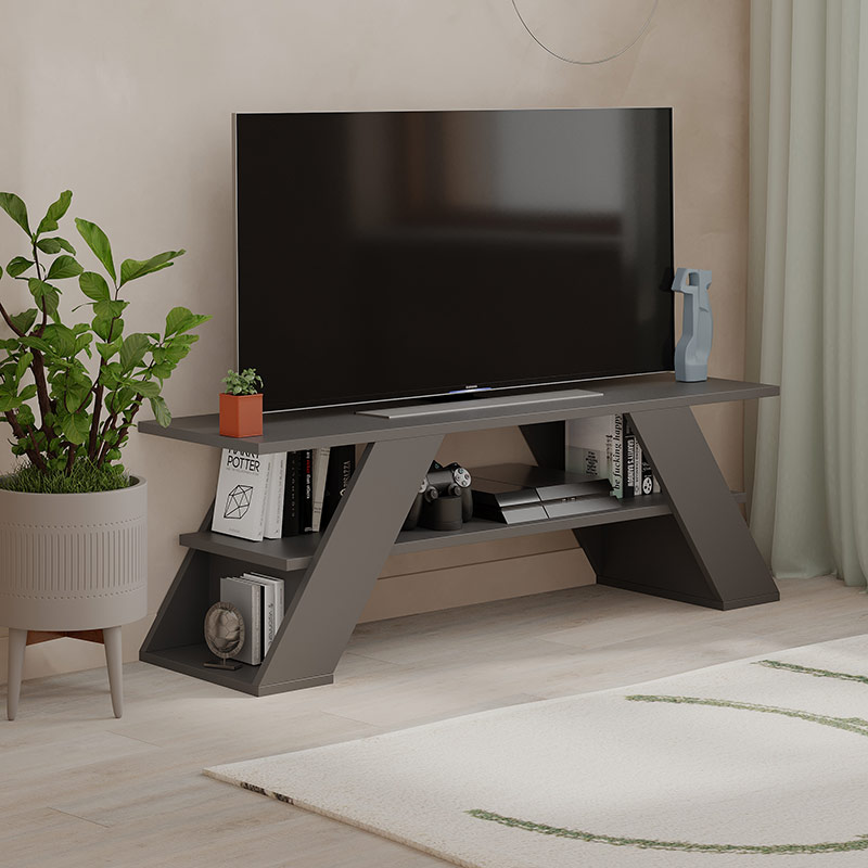 MUSKEGON TV STAND - ANTHRACITE