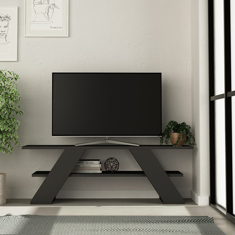 MUSKEGON TV STAND - ANTHRACITE