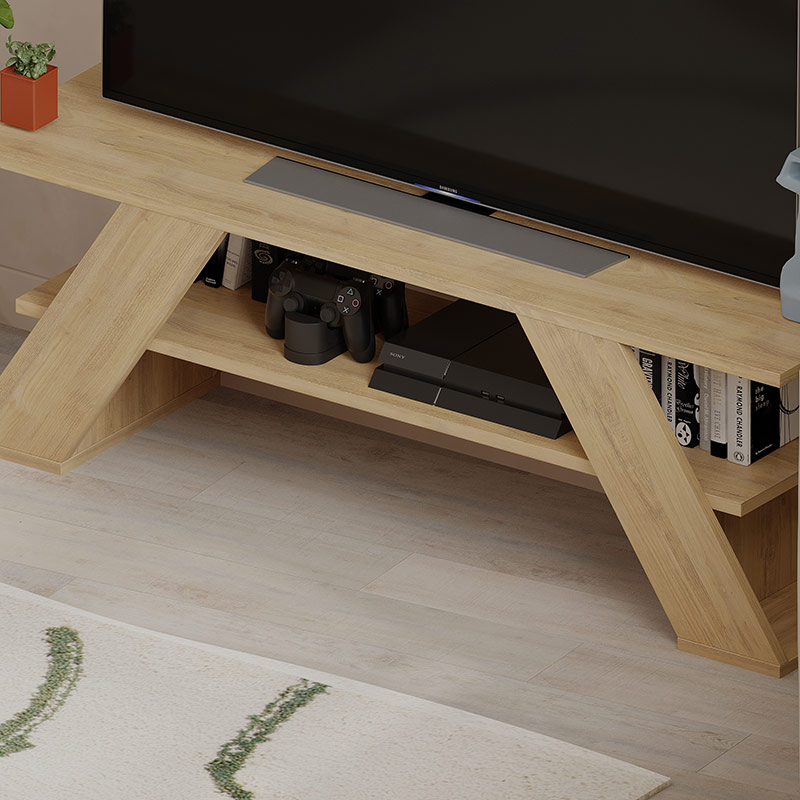 MUSKEGON TV STAND - OAK