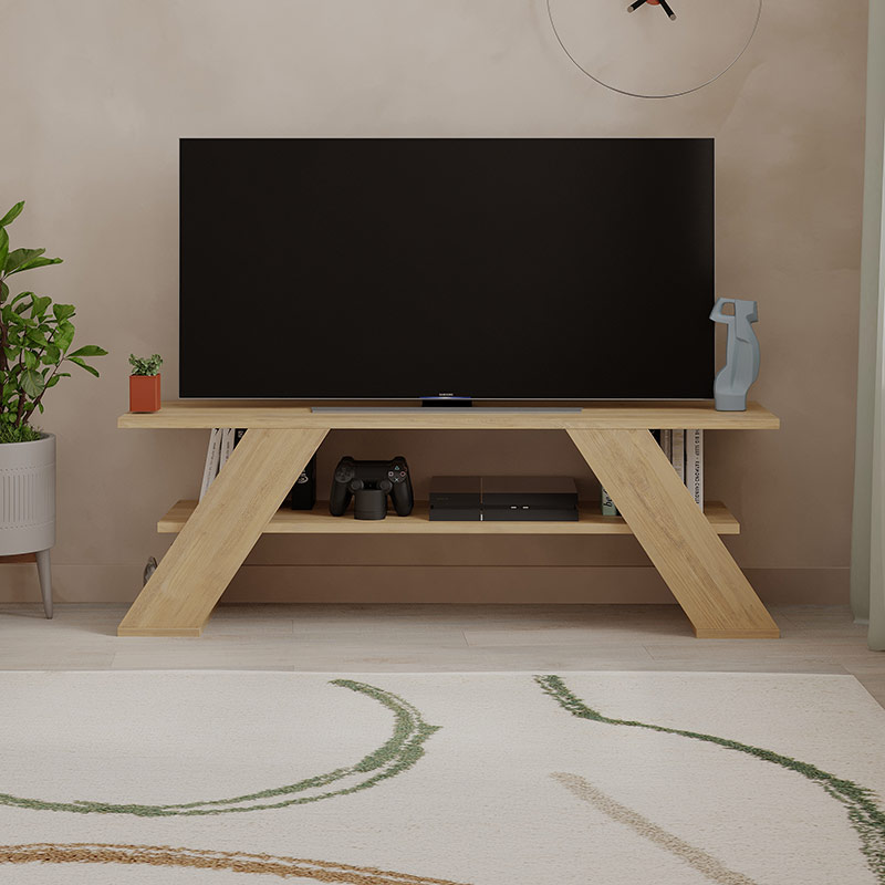 MUSKEGON TV STAND - OAK