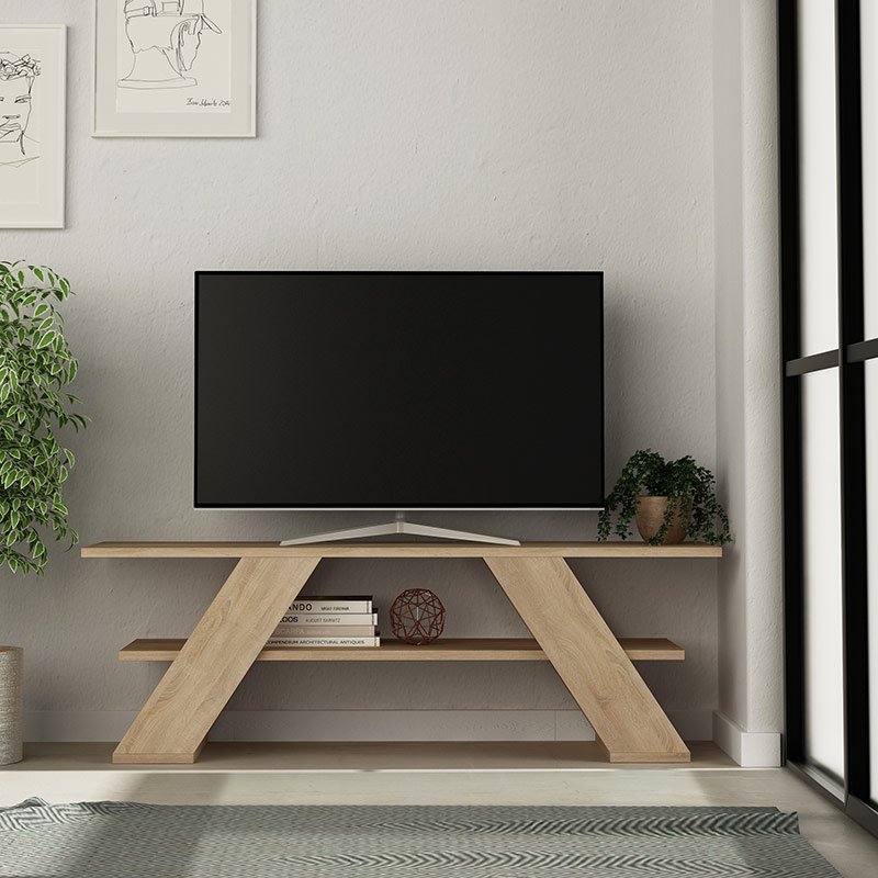 MUSKEGON TV STAND - OAK