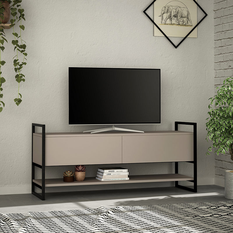 READING TV STAND - LIGHT MOCHA