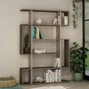 ROCKFORD BOOKCASE DARK COFFEE-LIGHT MOCHA