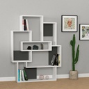 YONKERS BOOKCASE - WHITE - ANTHRACITE